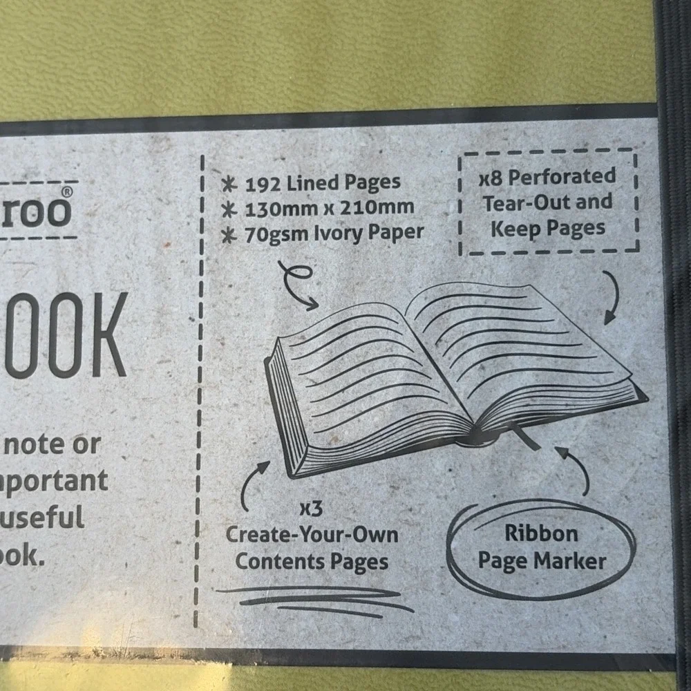 IF Bookaroo Notebook Journal - Lime,Blank‎ Diaries & Journals - New